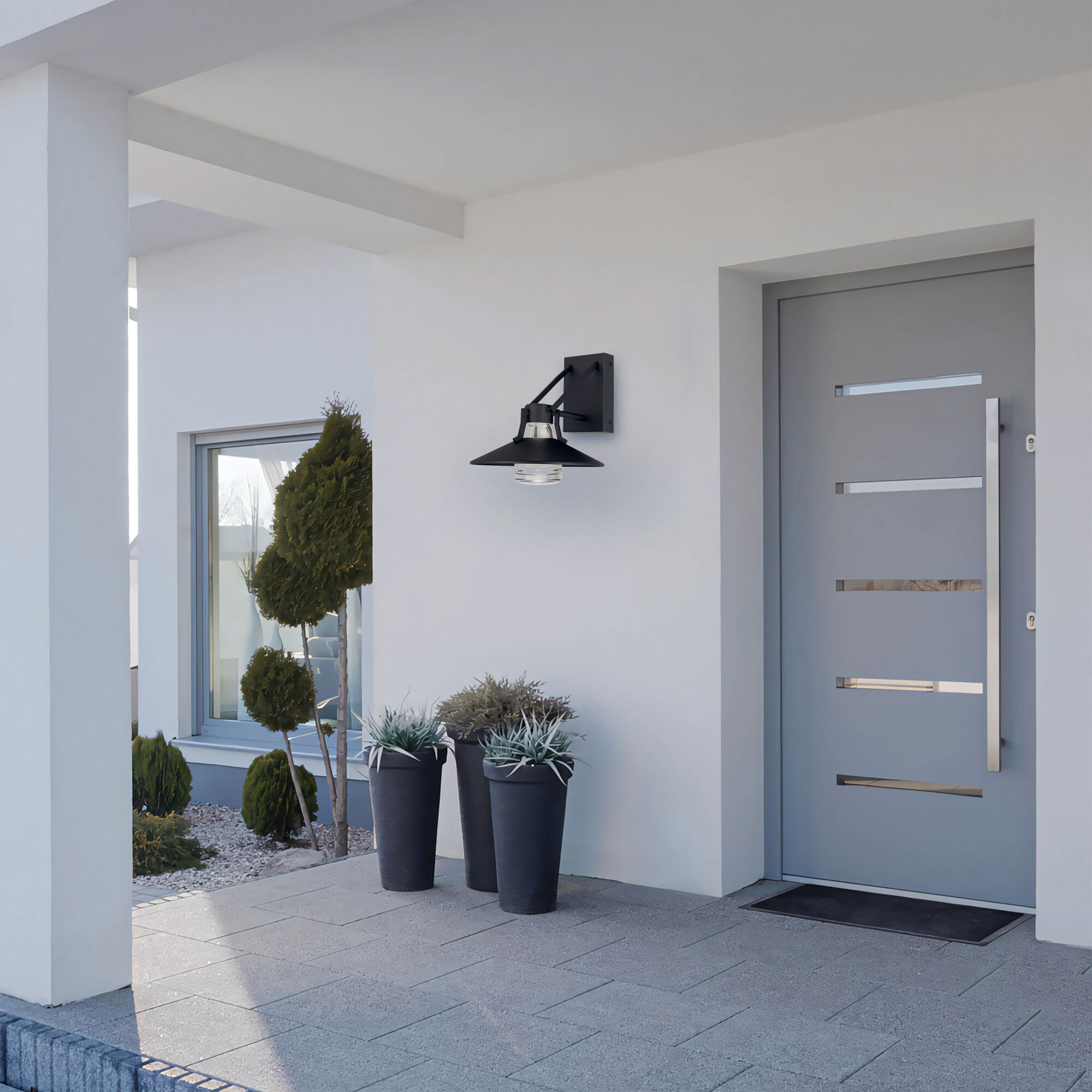 Radiant LED 10.5 inch Sand Black Outdoor Wall Sconce